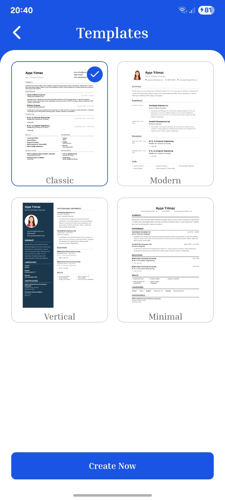 CvCreator screenshot 3