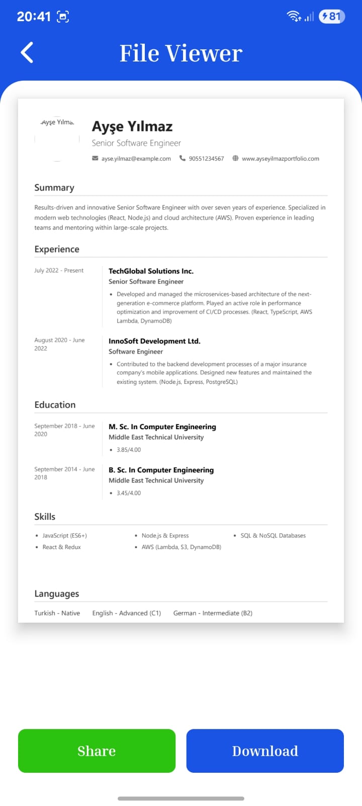 CvCreator screenshot 4