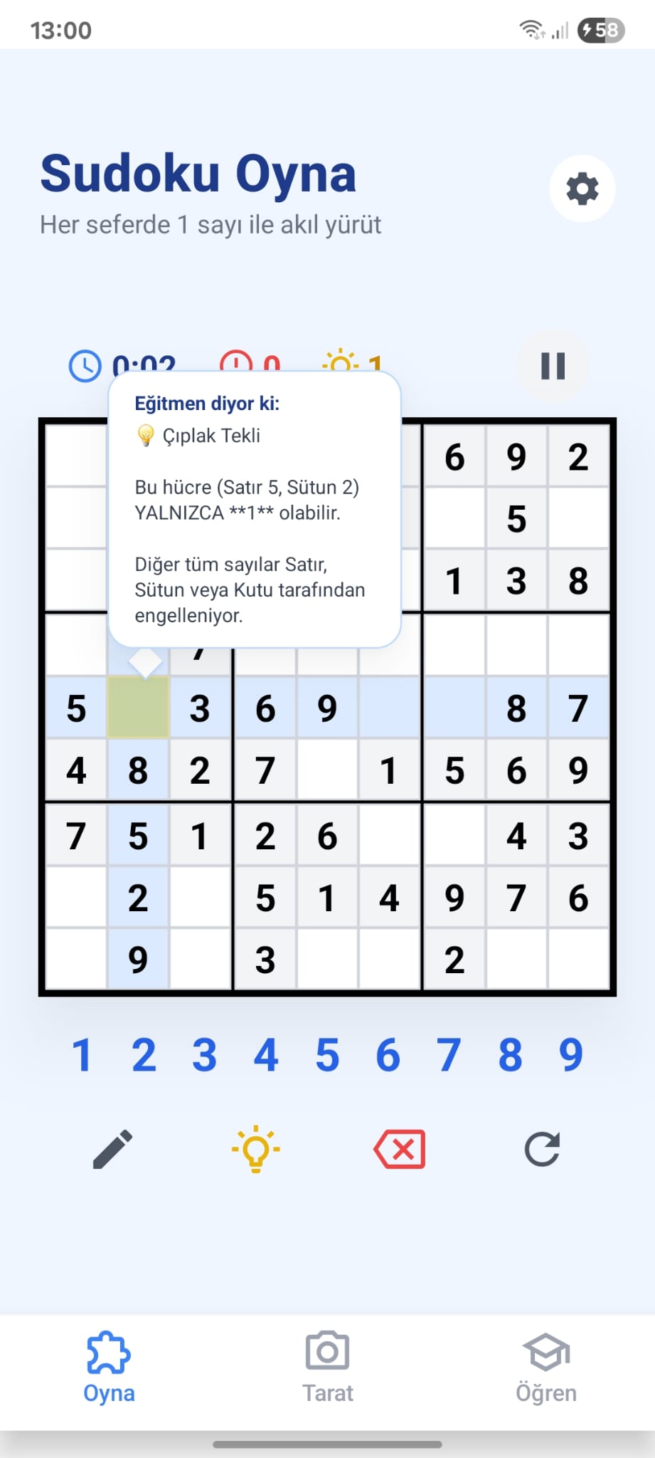 Tutor Sudoku screenshot 2